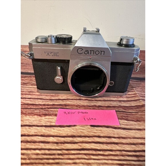 Vintage Canon TX 35mm SLR Film Camera Body Only For Parts/Repair Mirror Issue